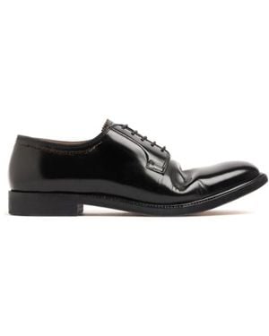 Maison Margiela Leather Lace-Up Shoes - Black