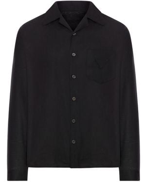 Prada Long Sleeved Buttoned Shirt - Black