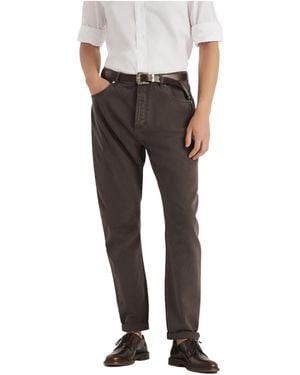 Brunello Cucinelli Garment-Dyed Jeans - Grey