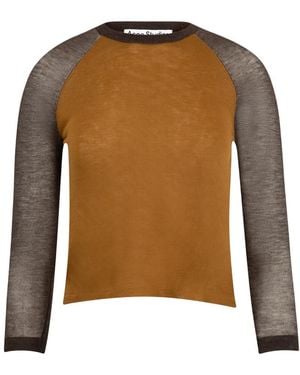 Acne Studios Two-Toned Knitted Top - Brown