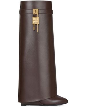 Givenchy Shark Lock Boots - Brown