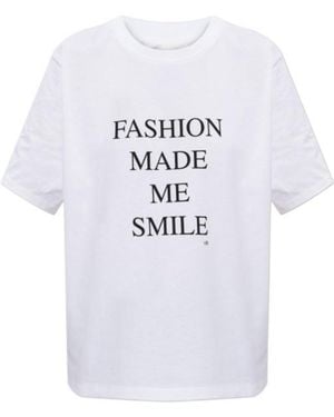 Victoria Beckham Slogan Print T-Shirt - White