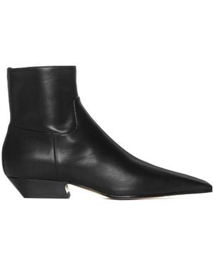 KHAITE The Marfa Pointed Toe Ankle Boots - Black