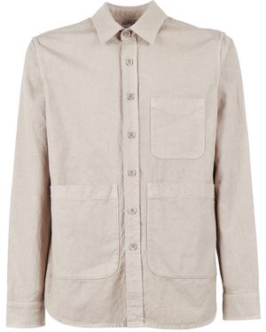 Aspesi Buckle Long-Sleeved Shirt - Natural