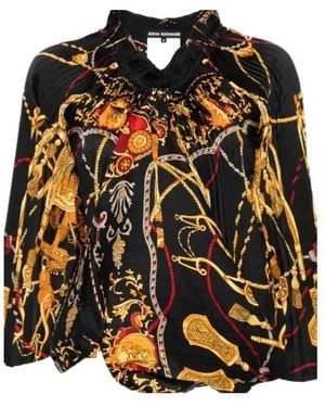 Junya Watanabe Graphic-Print Blouse - Black
