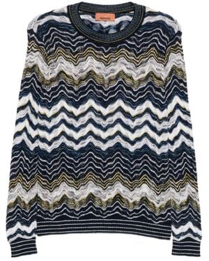 Missoni Wave Knit Crewneck Sweater - Multicolor