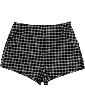 Posse Chaira Check Shorts - Black