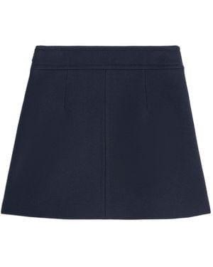 Celine Denim Trapeze Mini Skirt in Blue | Lyst