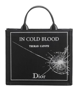 Dior Medium Book Tote With Strap - Black