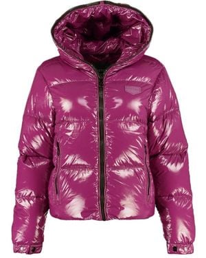 Duvetica Zippered Quilted Down Jacket - Purple