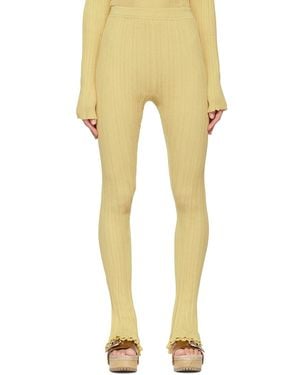 3.1 Phillip Lim Cotton Ribbed Casual Trousers - Yellow