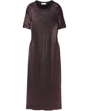 Rabanne Jacquard Knit Dress - Purple