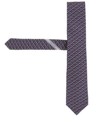 Ferragamo Pointed Tie - Blue