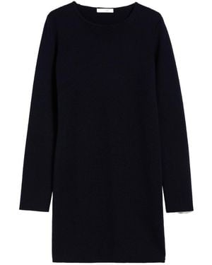 Max Mara Wool Round-Neck Dress - Blue