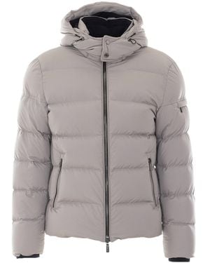 Moorer Long-Sleeved Padded Jacket - Gray