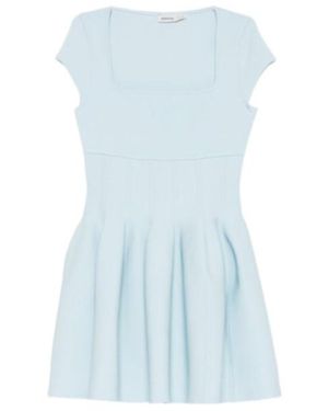 Jonathan Simkhai Square-Neck Flared Mini Dress - Blue