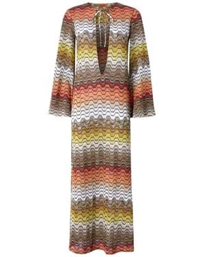 Missoni Chevron-Pattern Maxi Dress - Multicolour