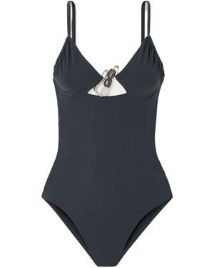Christopher Esber Nebula Embellished One-Piece Swimsuit - Blue