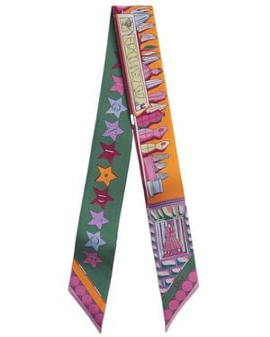 Dior Printed Twilly Scarf - White