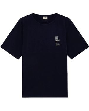 Autry Short-Sleeved Crewneck T-Shirt - Blue