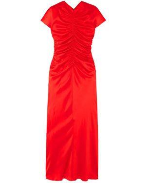 strapless open back dress Red Dress | Orange Transparent Strap Slide Sandals main image 1