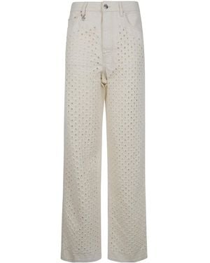 Amiri Boucle Denim Straight Jeans - Grey