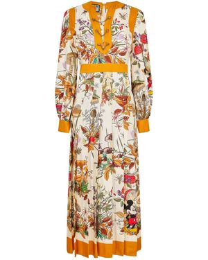 Gucci Vintageprint Dress - Metallic