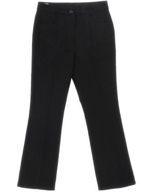 Jil Sander Flared Cropped Tailored Pants - Black