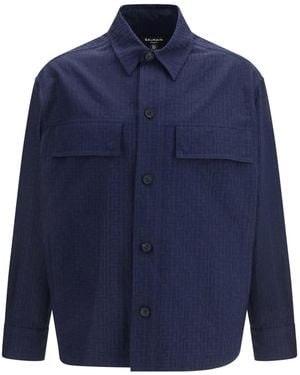 Balmain Single Breasted Jacket - Blue