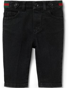 Gucci Web-Detail Jeans - Black