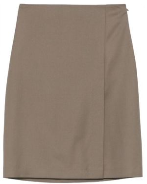 Loulou de Saison Ingrid Mini Skirt - Brown