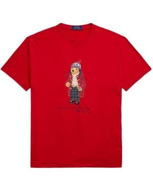 Ralph Lauren Polo Classic Fit Polo Bear Jersey T-Shirt - Red