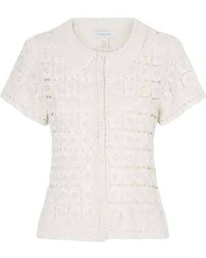 Calle Del Mar Crocheted Shirt - White