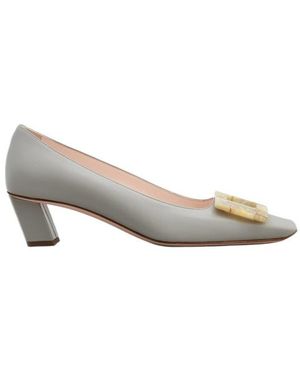 Roger Vivier Clasp Shallow High-Heeled Shoes - Grey
