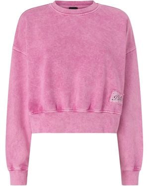 Pinko Lavacourt Cropped Logo Sweatshirt - Pink