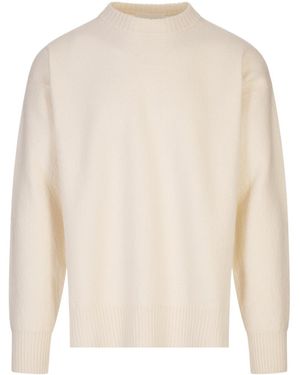 Jil Sander Crewneck Knitted Jumper - White