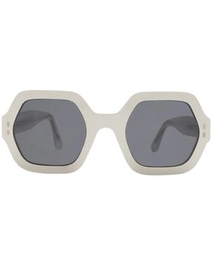 Isabel Marant Versatile Minimalist Geometric Sunglasses - White