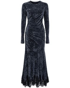 Alberta Ferretti Pleated Dress - Blue