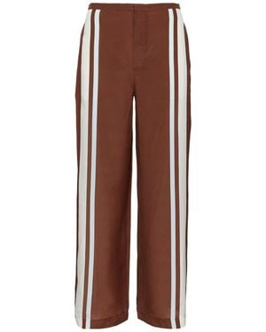 SIR. Striped Casual Trousers - Brown