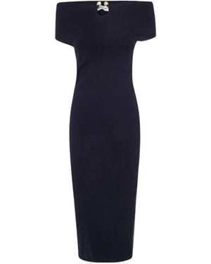 Alberta Ferretti Slit-Detail Dress - Blue
