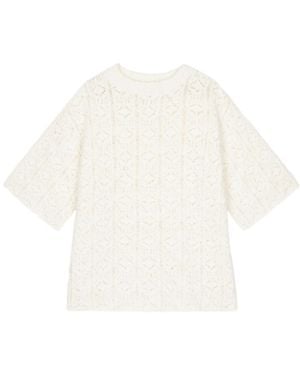 Loulou de Saison Round-Neck Knitted Jumper - White