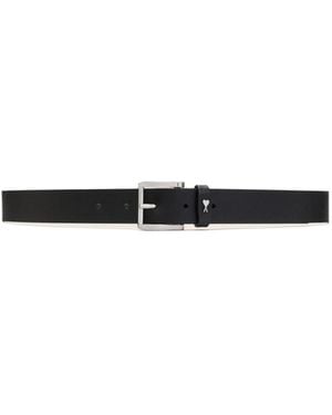 Ami Paris Buckle Belt - White