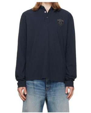 MM6 by Maison Margiela Cotton Polo - Blue
