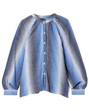 lemlem Loose-Fitting Striped Top - Blue