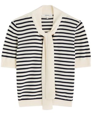 FRAME Cotton-Blend Cardigan - White