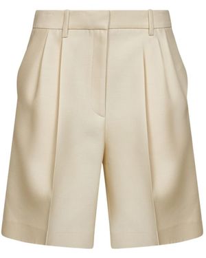 KHAITE Belt Loops Shorts - Natural