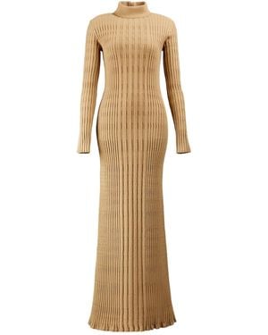 Tod's Long Knitted Dress - Natural