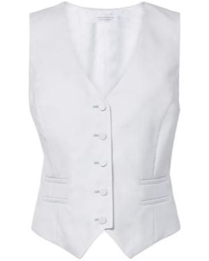 Gabriela Hearst Coleridge Wool And Silk Vest - White