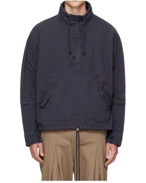 Entire studios Single-Breasted Casual Pullover Jacket - Blue