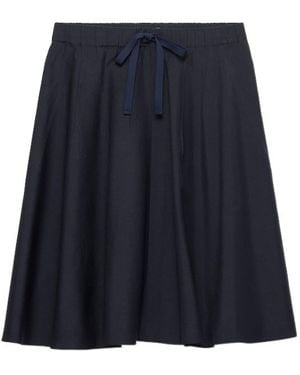 Prada Mohair A-Line Skirt - Blue